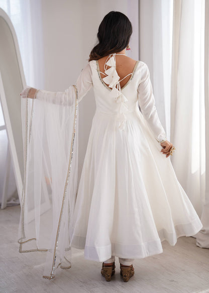 JSK-293 Anarkali Gown with Bottom & Dupatta set