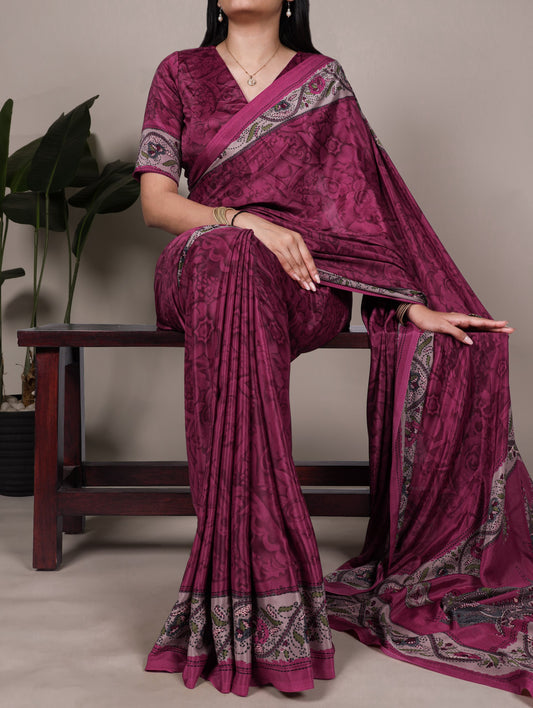 Soft Crepe Printed Saree