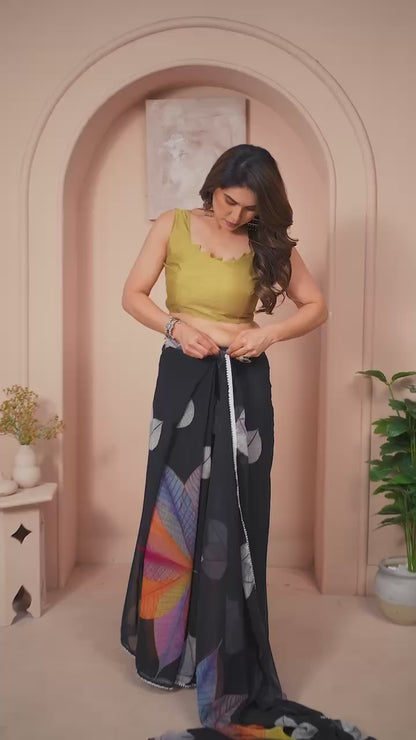 Soft Georgette Ready to Wear Saree RTW