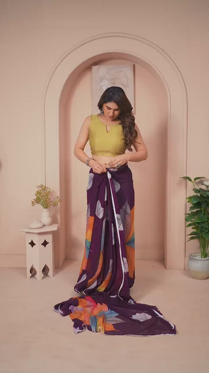 Soft Georgette Ready to Wear Saree RTW