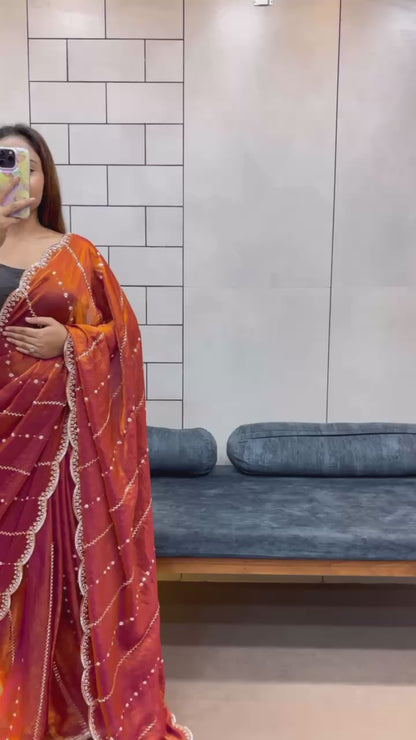 Party Wear Handwork Saree