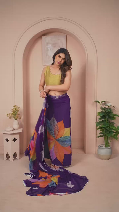 Soft Georgette Ready to Wear Saree RTW