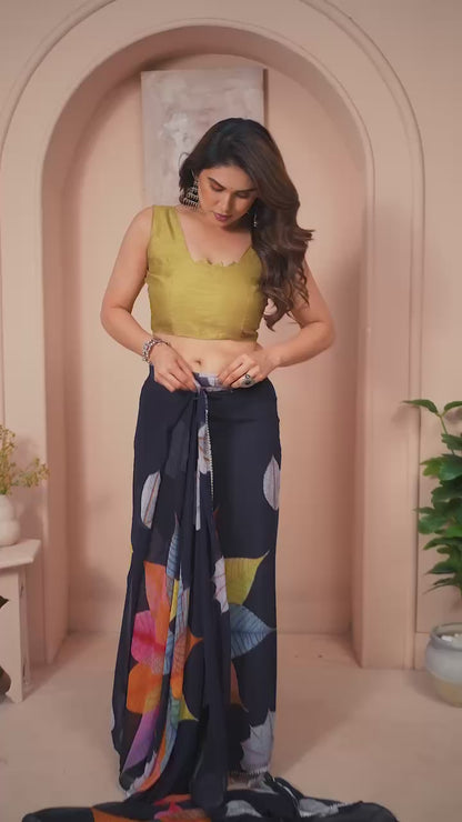 Soft Georgette Ready to Wear Saree RTW