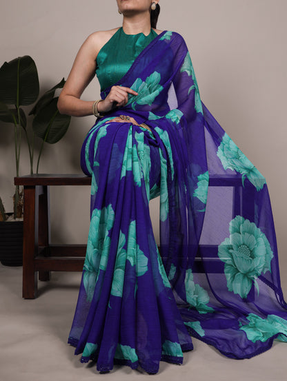 Soft Chiffon Printed Saree 7033