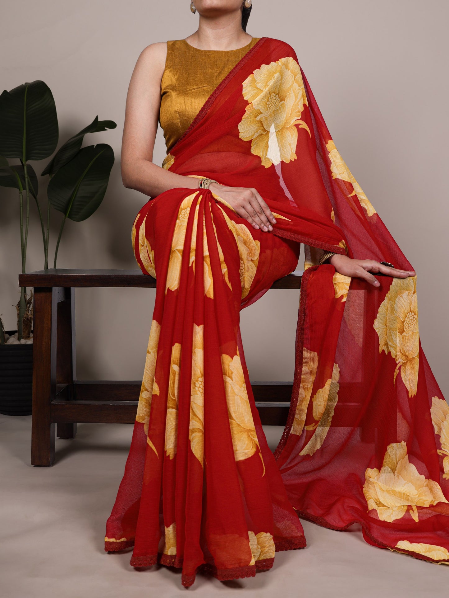 Soft Chiffon Printed Saree 7033