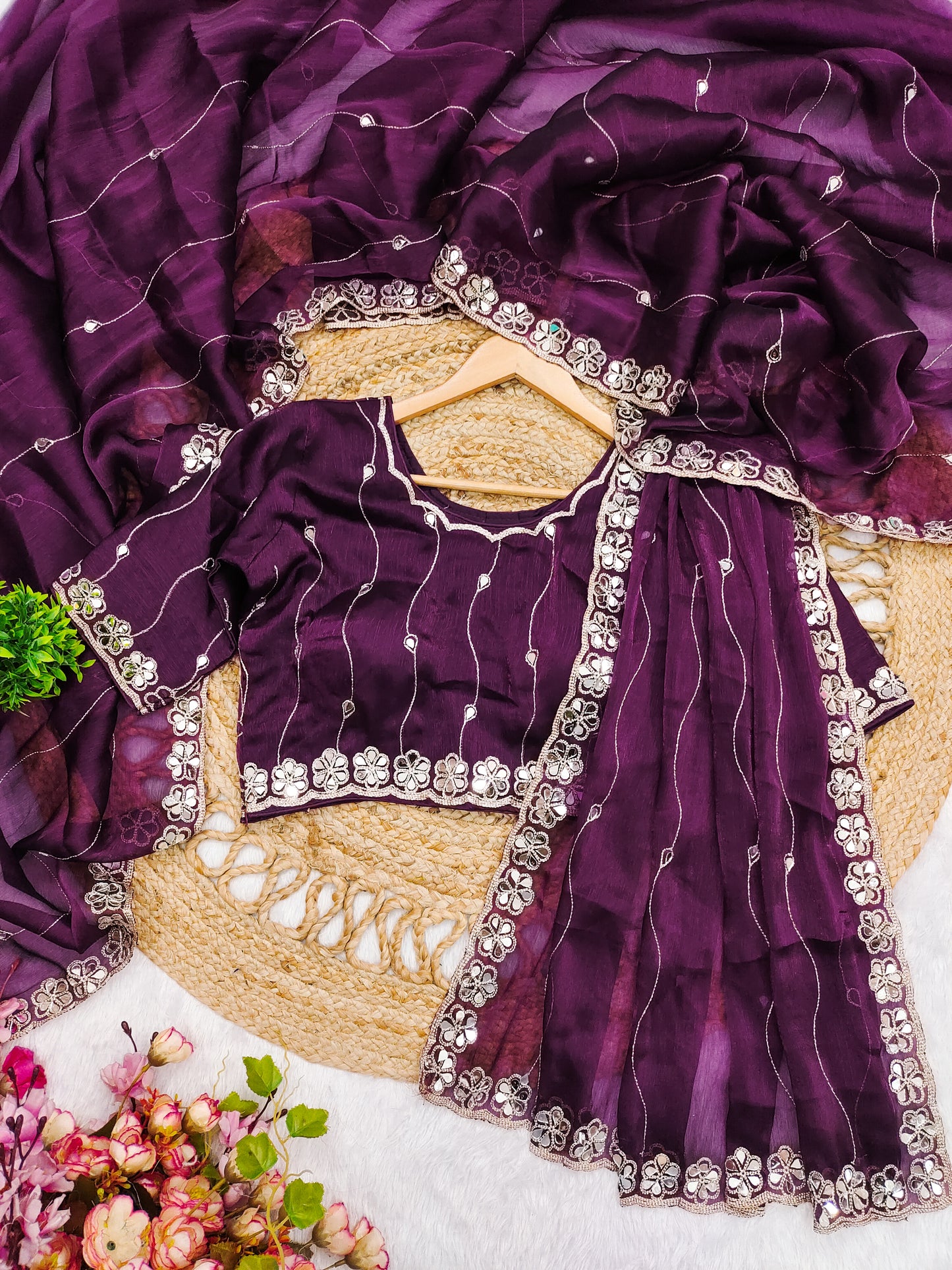 Party Wear Saree SINDOOR