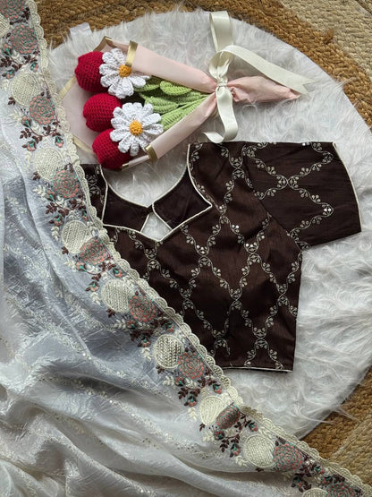 Crush Organza Saree MUGHDA