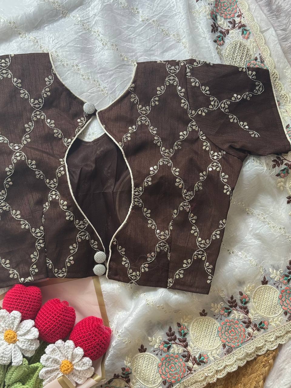 Crush Organza Saree MUGHDA