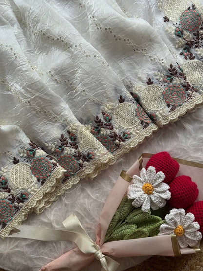 Crush Organza Saree MUGHDA