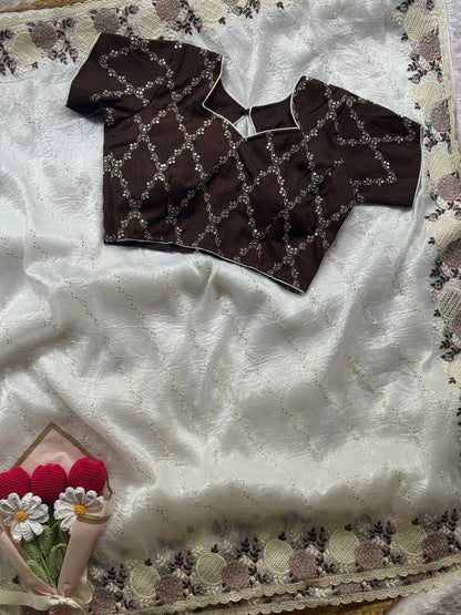 Crush Organza Saree MUGHDA